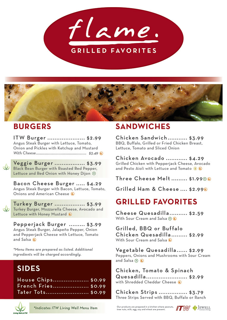 Flame menu